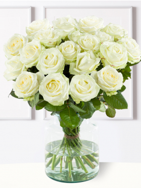 20 white roses - Avalanche